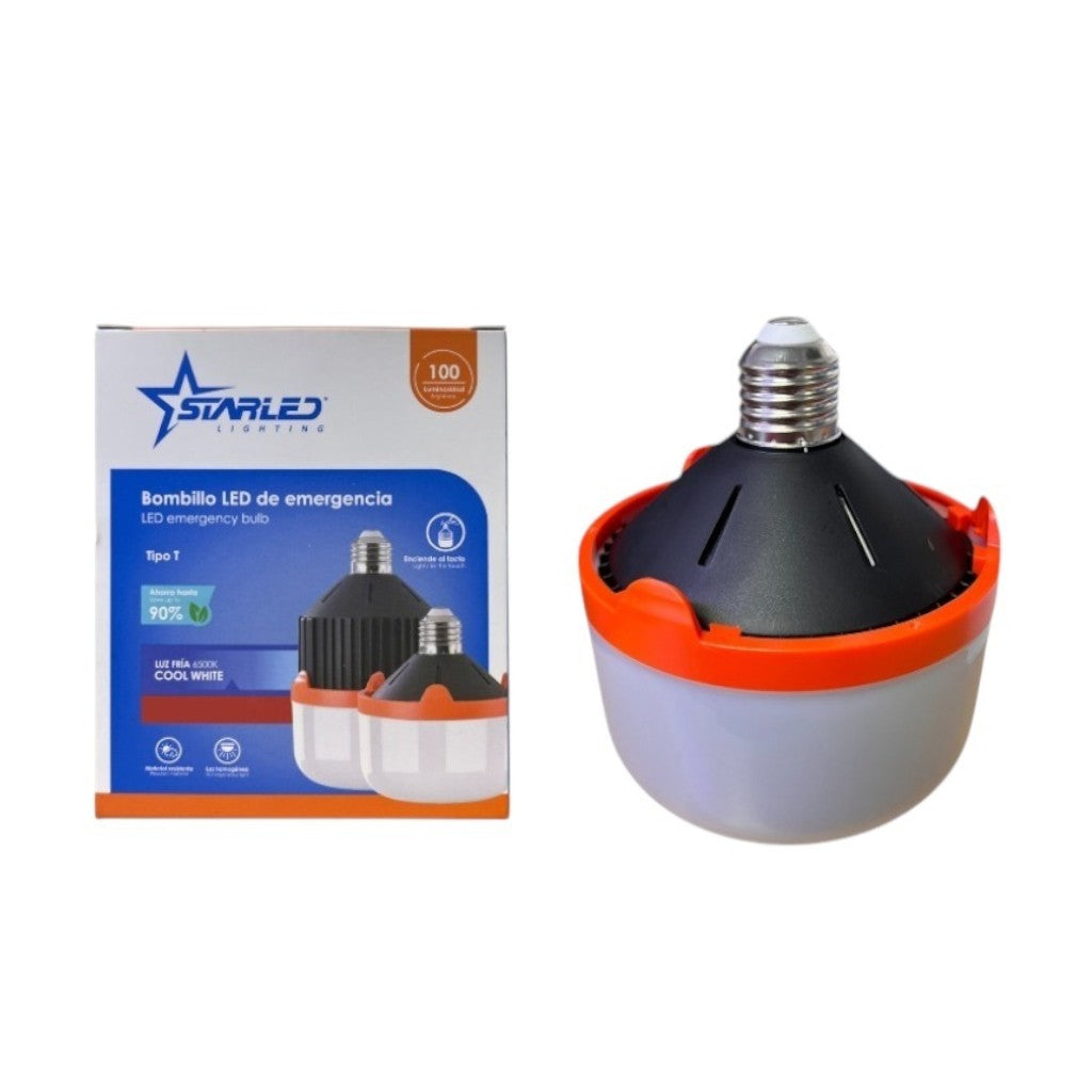 BOMBILLO CON SENSOR LUZ FRIA NEGRO