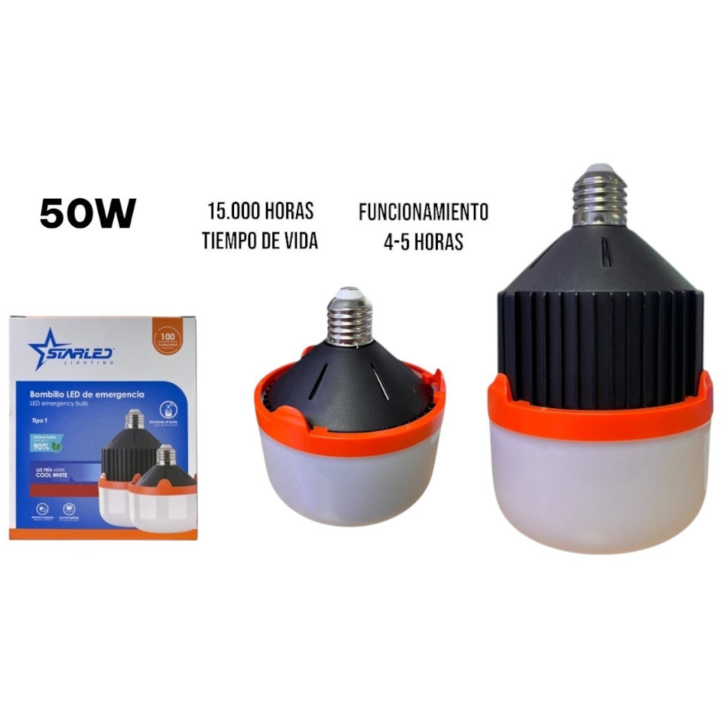 BOMBILLO CON SENSOR LUZ FRIA NEGRO