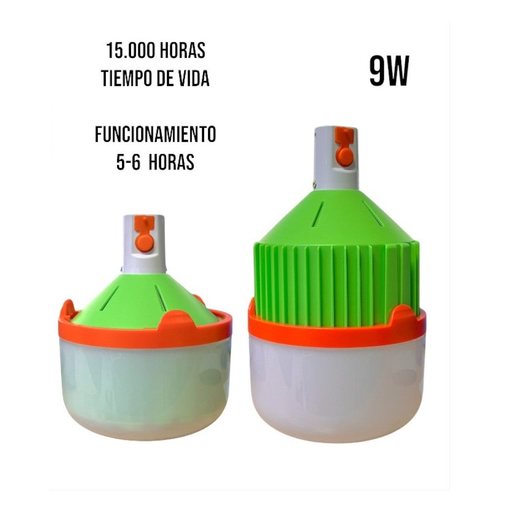 BOMBILLO LED LUZ FRIA RECARG VERDE