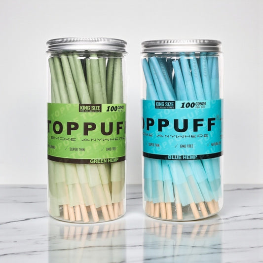 PAPEL CONO TOPPUFF VERDE/AZUL (110PC)