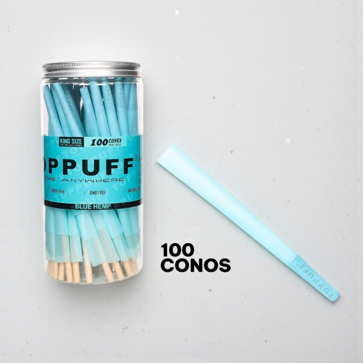 PAPEL CONO TOPPUFF VERDE/AZUL (110PC)