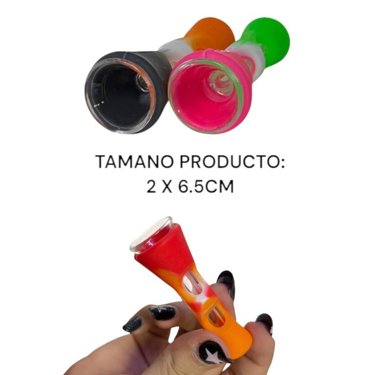 PIPA BOQUILLA SILICONA/VIDRIO YD0369