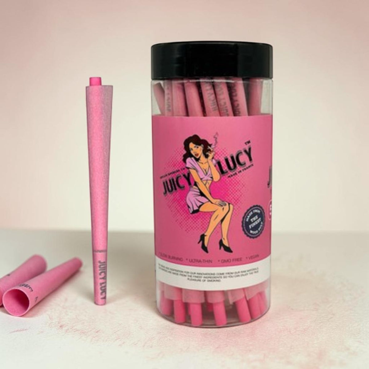 PAPEL CONO JUICY LUCY ROSA (50 CONOS)