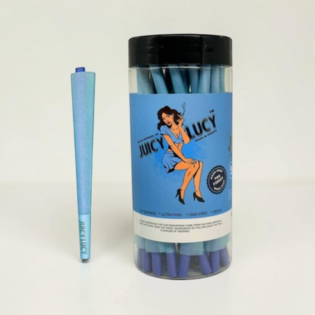 PAPEL CONO JUICY LUCY AZUL(50 CONOS)