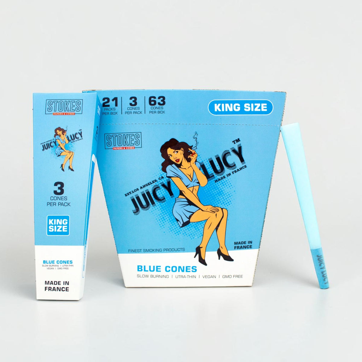 PAPEL CONO JUICY LUCY AZUL(63 CONOS)