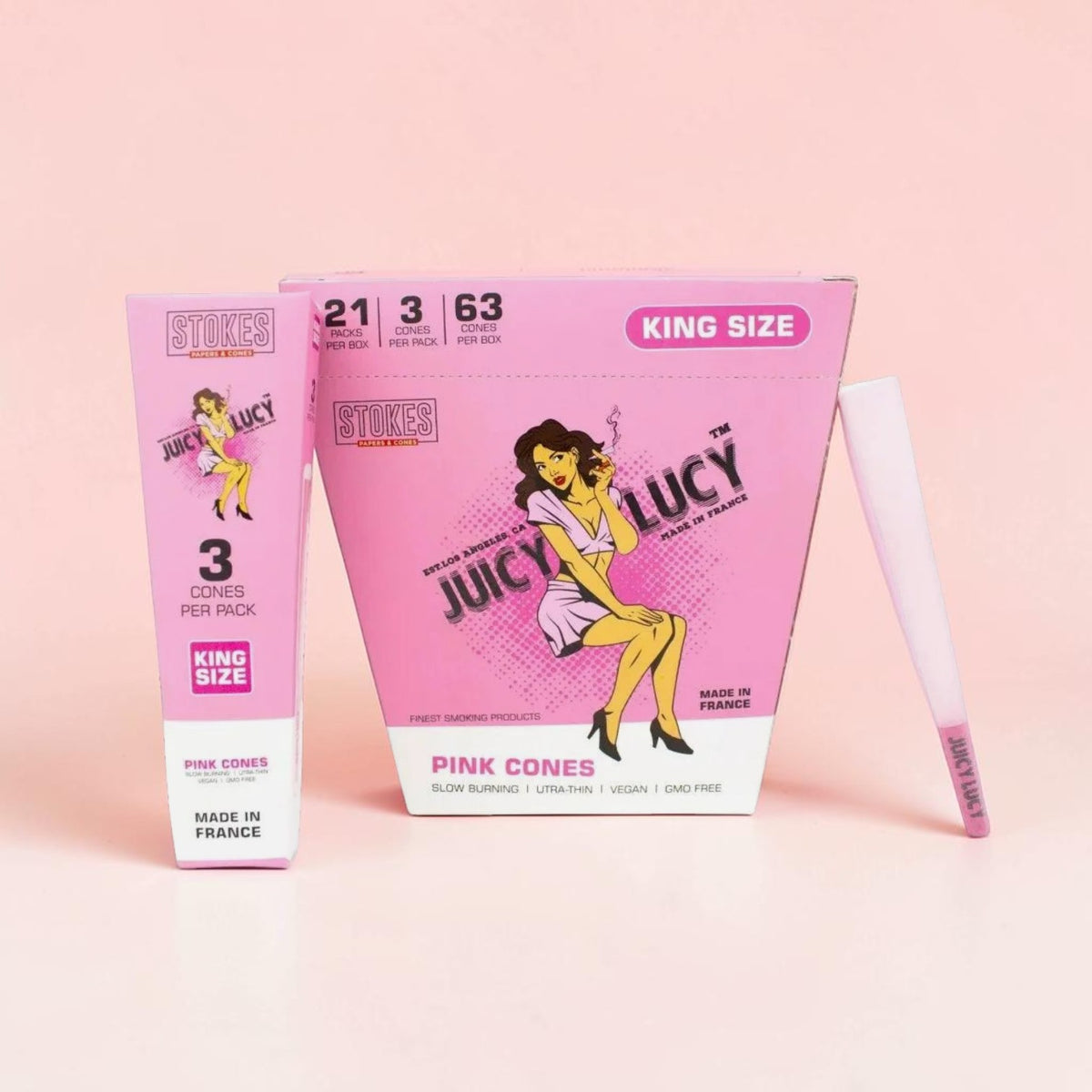 PAPEL CONO JUICY LUCY ROSA(63 CONOS)