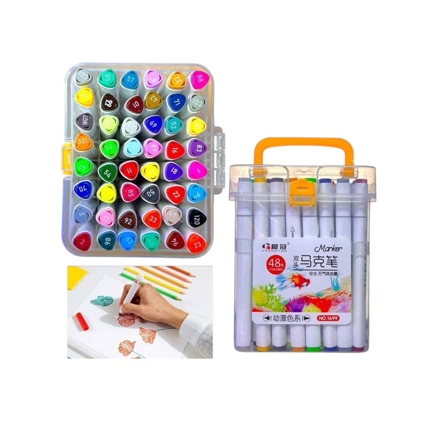 PAPELERIA MARCADOR DOBLE PUNTA (T48)