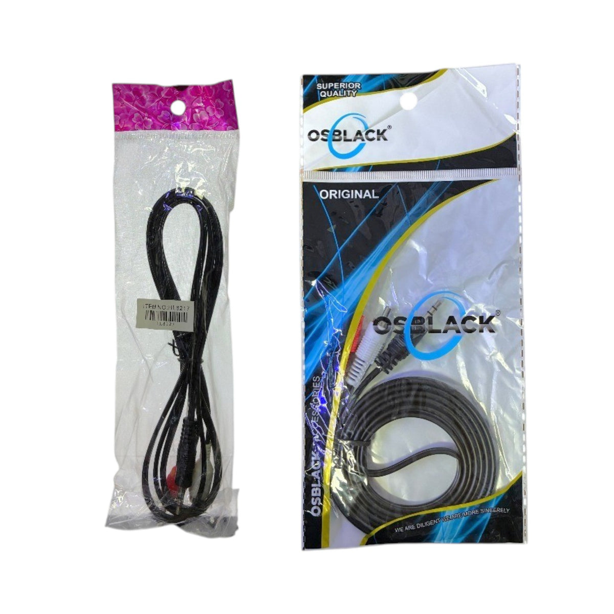 Cable negro enrollado dentro de empaque Osblack Original