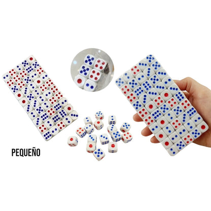 DADOS PUNTO COLORES (100) (SKL0626)