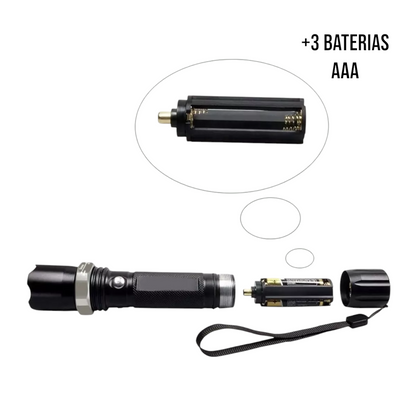 LINTERNA FINA SWAT LUZ ROJA