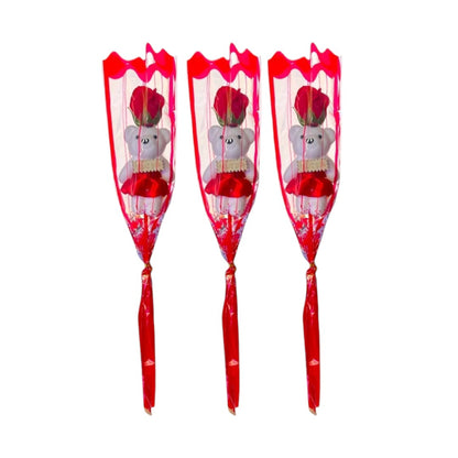 X3 FLORES ARTIFICIALES CON OSITO