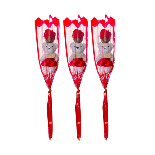 X3 FLORES ARTIFICIALES CON OSITO