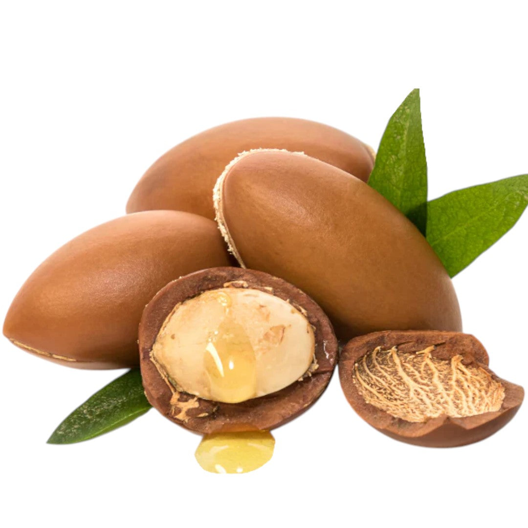 Imagen ilustrativa de frutos de argán para la variante de aceite corporal