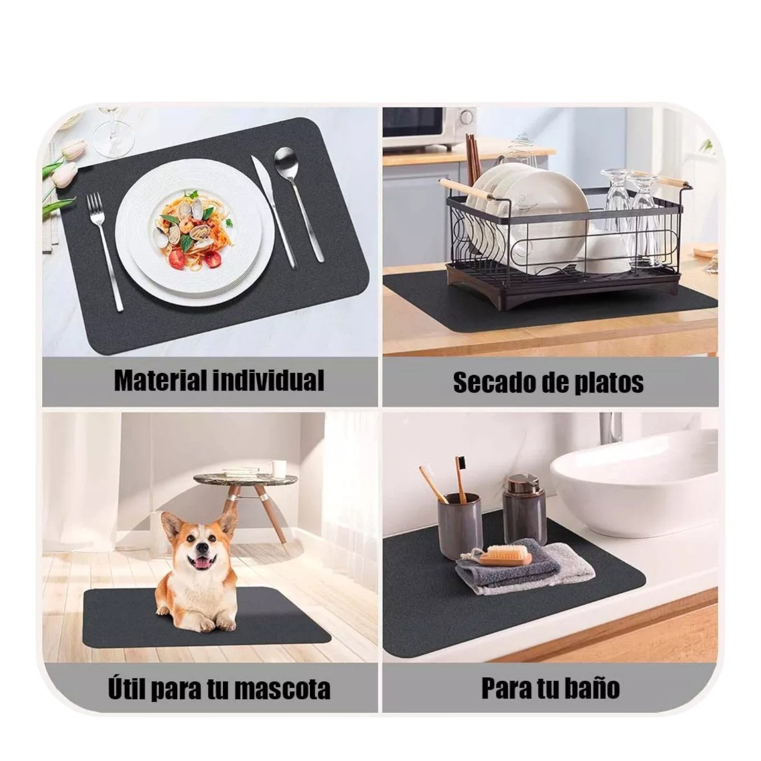 TAPETE ESCURRIDOR PARA COCINA
