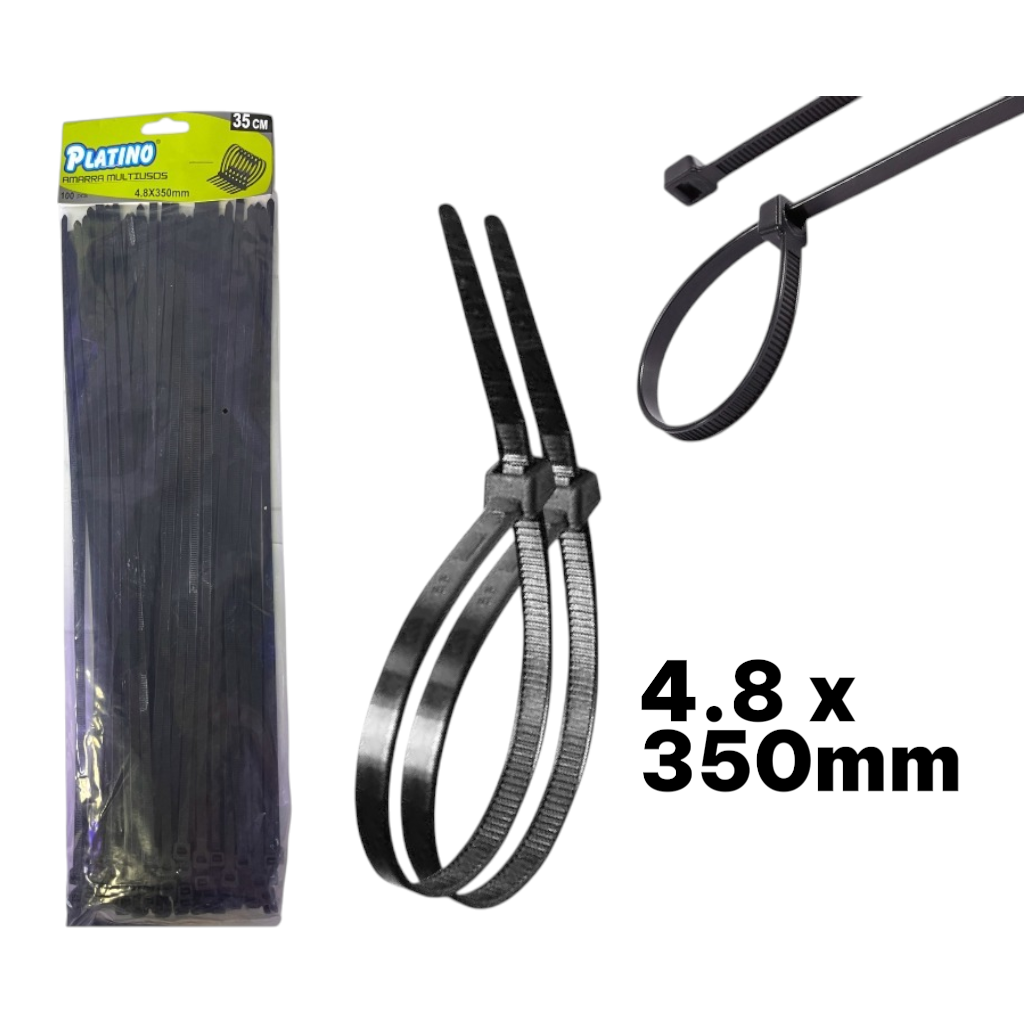 AMARRAS PLASTI NEGRA (4.8*350)