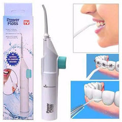 Irrigador dental Power Floss con boquilla y depósito, vista frontal