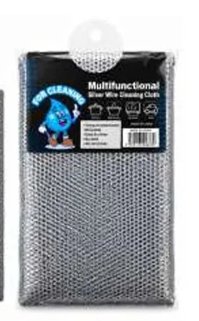 Empaque del paño metálico para limpieza multifuncional DL-29459, presentación x2