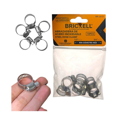 KIT ABRAZADERA ACERO (10)(1/2- 3/4)