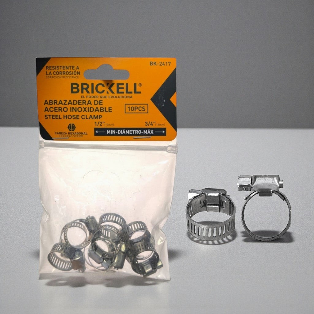 KIT ABRAZADERA ACERO (10)(1/2- 3/4)