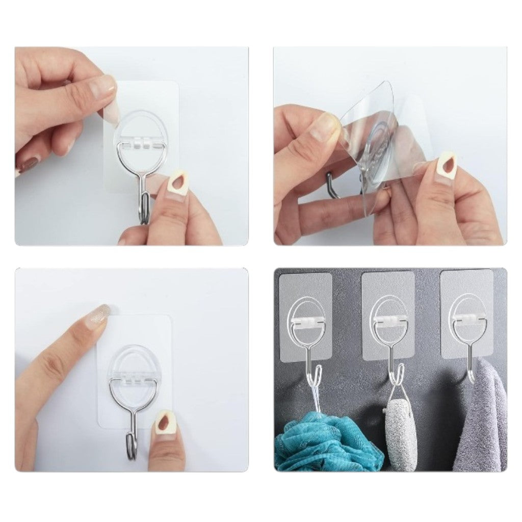 KIT GANCHOS ADHESIVOS (8PCS)