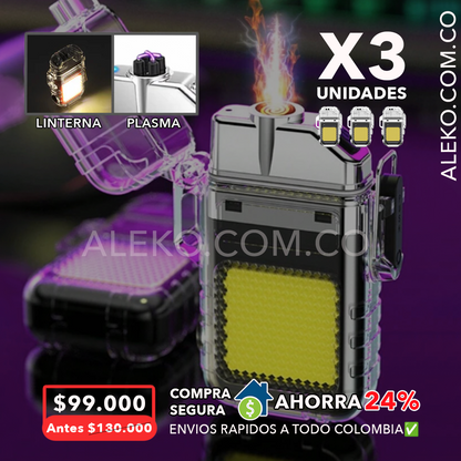 COMBO X3 LINTERNAS ENCENDEDOR PLASMA