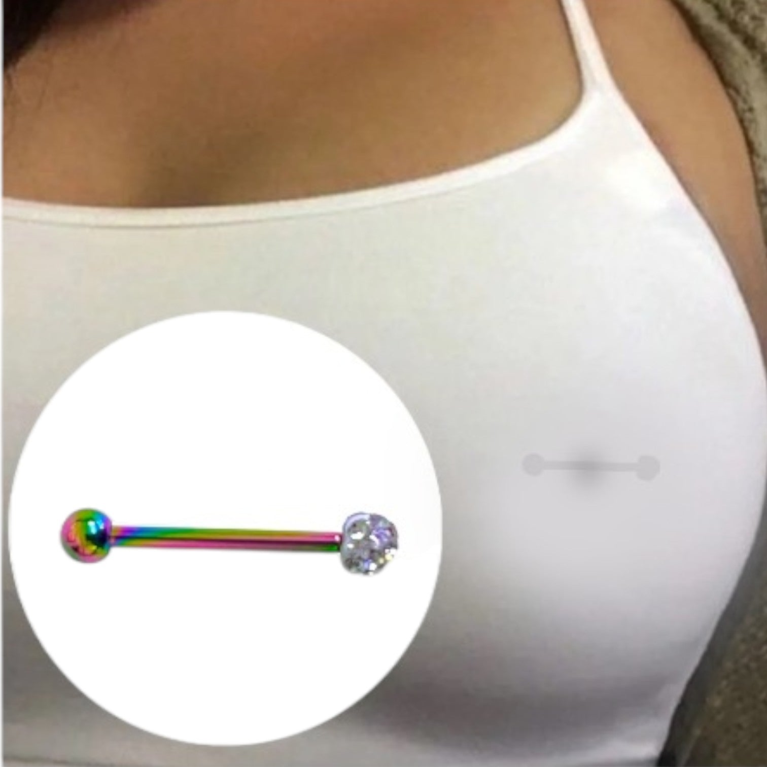 PIERCING PEZONERO BOLA FUEGO