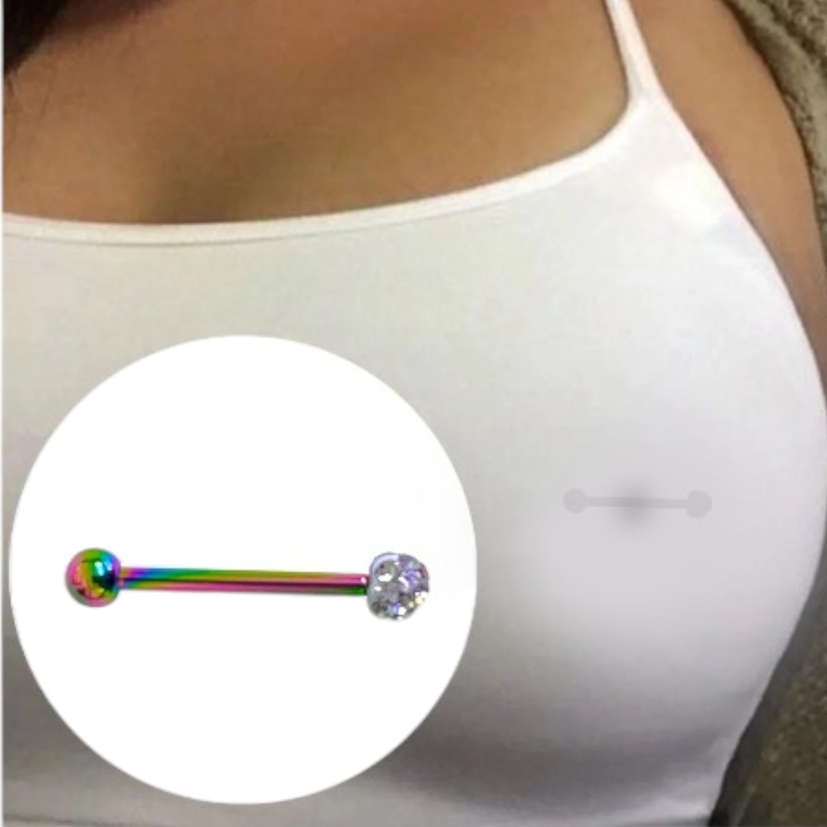 PIERCING PEZONERO BOLA FUEGO