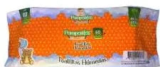 Frente del paquete Pompositos con 60 toallitas húmedas