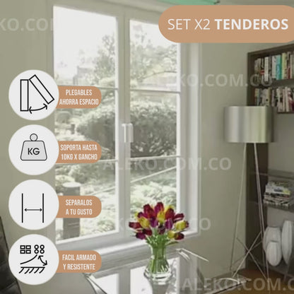 COMBO TENDEDERO ROPA X2