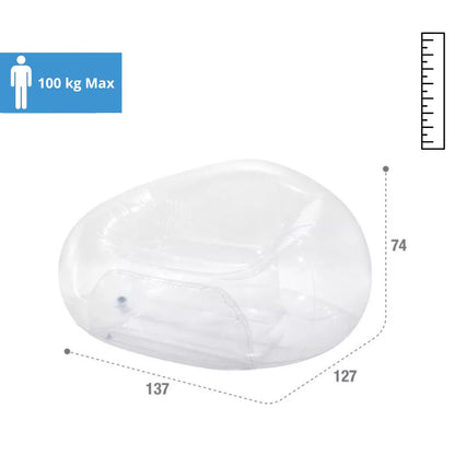 INTEX SOFA INFLABLE TRASPARENTE
