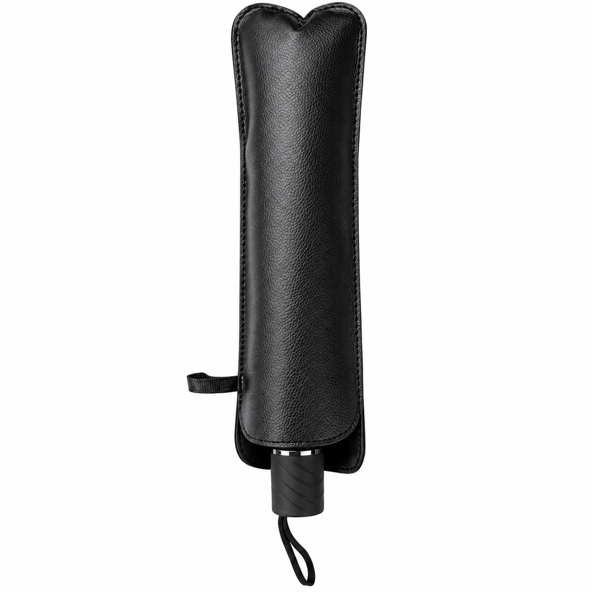 Sombrilla parasol de carro DP-8870 plegada dentro de su estuche negro.
