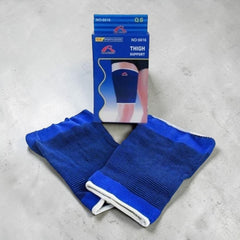 Soporte azul para muslo junto a empaque Thigh Support, modelo 6616.