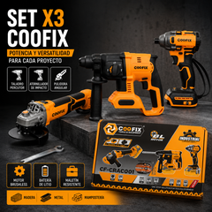Ilustración de presentación del set Coofix CF-CRAC001; no es fotografía del producto.