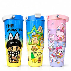 Termos con varios diseños; incluye THE MONSTERS y Hello Kitty.