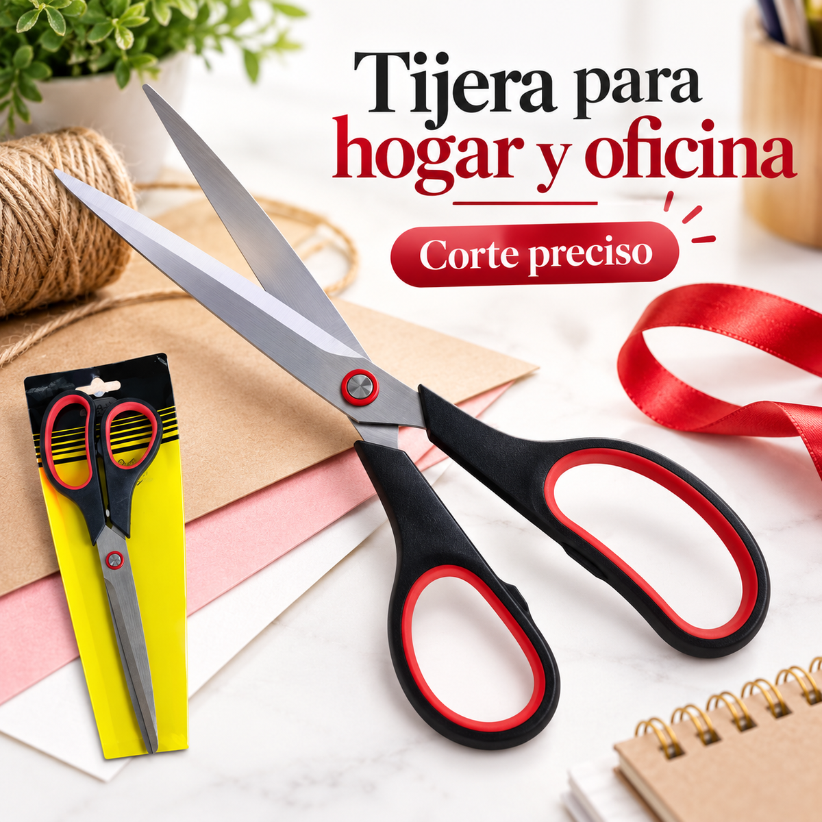 Tijera Maxi House de 10 pulgadas con hojas abiertas para corte.